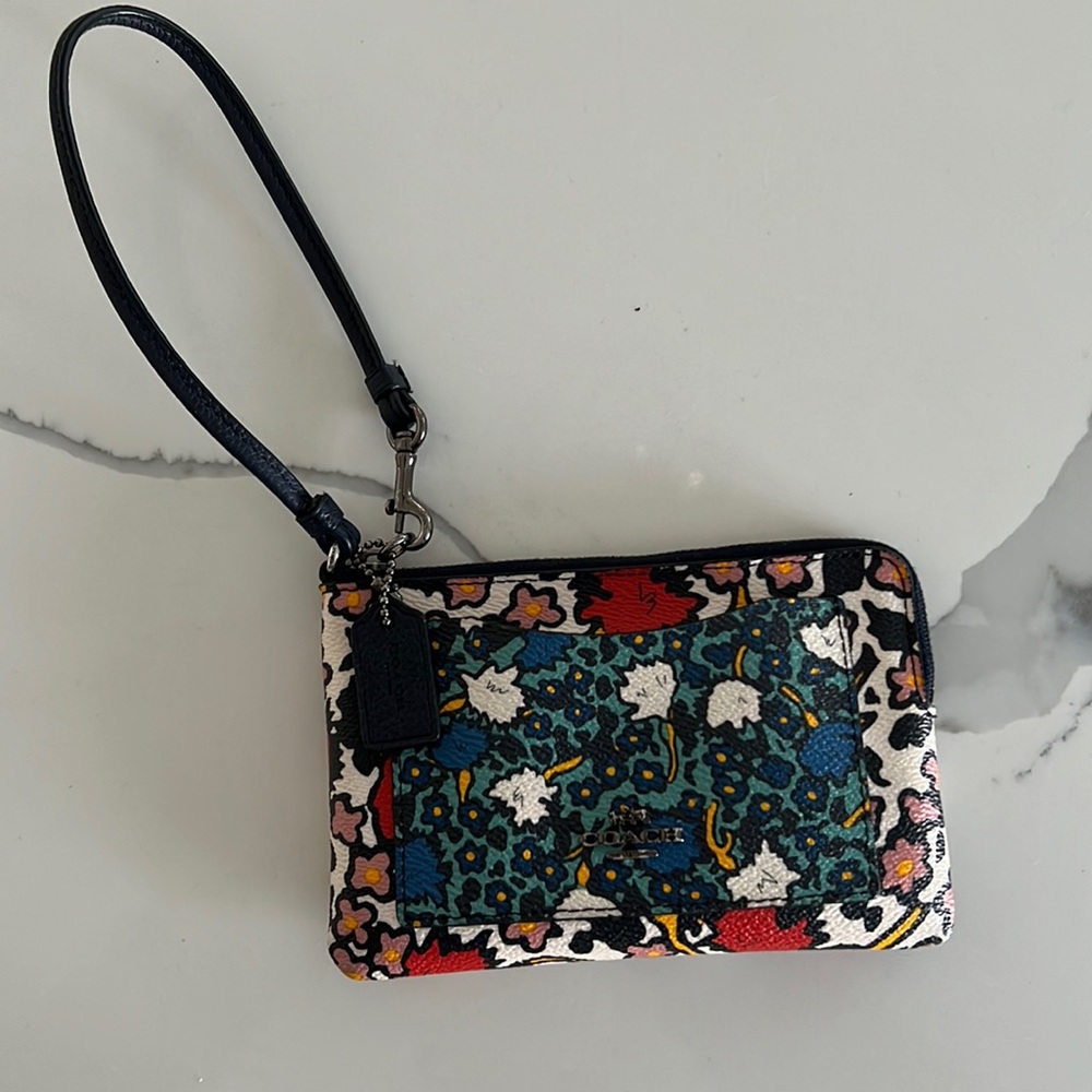 Coach Multicolored Floral Wristlet